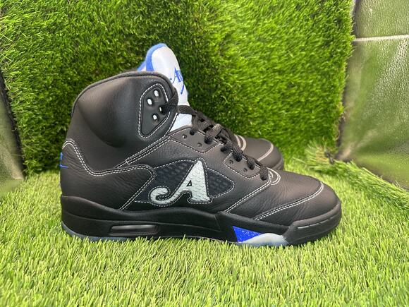 Awake NY x Air Jordan 5 Retro DV4982-004 Athletic Sneaker Mens 9.5 Black Leather main image 6